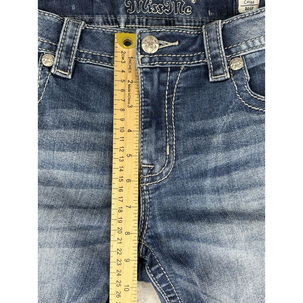 Miss Me Jeans Women's Size 31 Chloe Bootcut Blue Mid Rise Jeans (Hemmed) - Picture 6 of 15